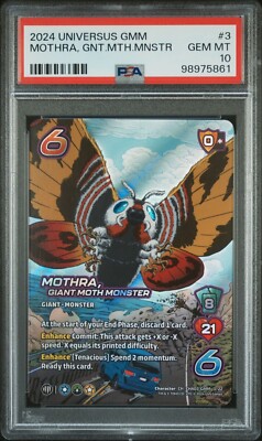 Mothra, Giant Moth Monster FOIL Universus Challenger Series Godzilla PSA 10-image