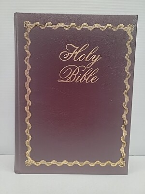 Holy Bible Lighting The Way Home By Thomas Kinkade 1985 NKJV Leather Bound-image