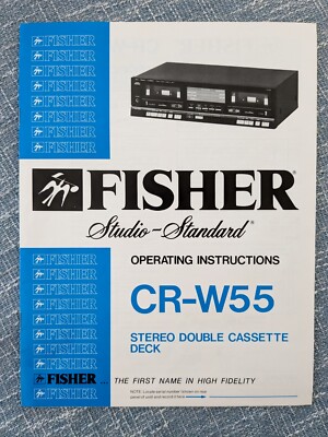 Fisher CR-W55 Stereo Double Cassette Deck Owners Manual With Extra's-image