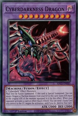 SDCS-EN043 CYBERDARKNESS DRAGON COMMON 1ST EDITION YuGiOh CARD-image