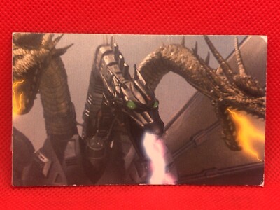 Godzilla King Gidorah card 4inch Barcode Battler vintage  No.77  rare TOHO-image