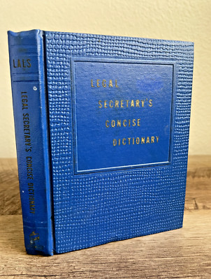 LEGAL SECRETARY'S CONCISE DICTIONARY by Louisiana Assn of Legal Secretaries 1965-image