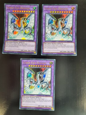 3x Cyber End Dragon SDCS-EN041 Ultra Rare 1st Edition Yugioh Card -image