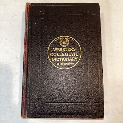 Merriam Webster’s Collegiate Dictionary Fifth Edition Thin Paper 1945-image