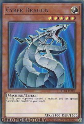 YUGIOH TCG SILVER ULTRA RARE BLC1-EN020 Cyber Dragon 1st Edition NM-image