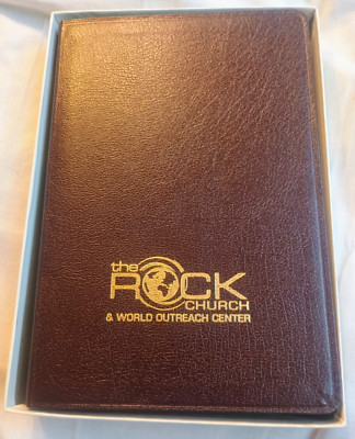 Holy Bible Giant Print Center Column Reference NKJV Nelson 1994 BURGUNDY, BOX VG-image