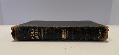 Bible Scofield Reference Edition 1945 KJV Oxford Black Morocco Leather lined-image