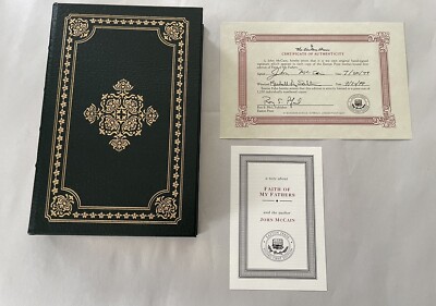 EASTON PRESS Senator John McCain FAITH OF MY FATHERS SIGNED FIRST EDITION #716-image