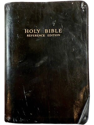 Vintage Holy Bible Red Letter Reference Edition KJV LEATHER World Publishing-image
