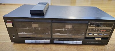 Fisher Stereo Double Cassette Deck CR-W41 Dolby Synchro Start Remote UNTESTED!-image