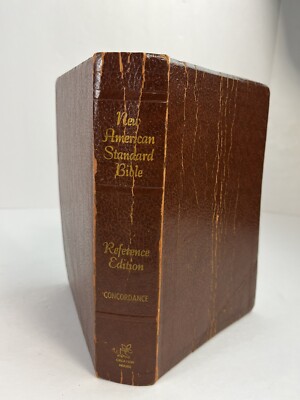1973 NASB Bible, Brown/Saddle Genuine Leather, Creation House Reference Edition-image