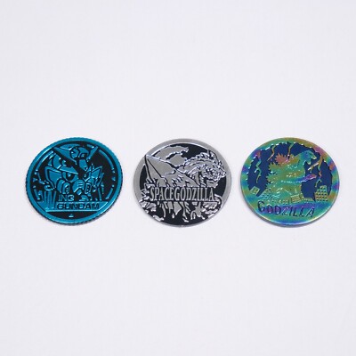 Pog lot of 3 Gundam Space Godzilla Godzilla-image