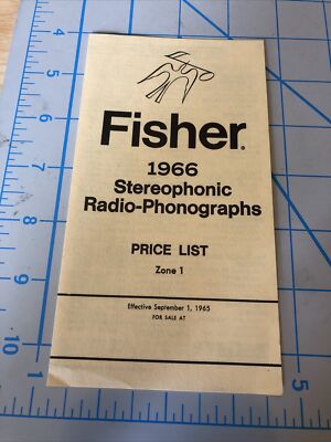 TRASH SOON 1966 The Fisher PRICE LIST Hi Fi Stereo Equipment-image