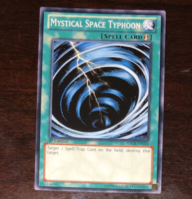 Mystical Space Typhoon SDCR-EN026 YuGiOh SPELL Cyber Dragon Rev 1st Ed NM New x1-image
