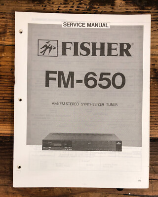 Fisher FM-650 Tuner  Service Manual *Original*-image