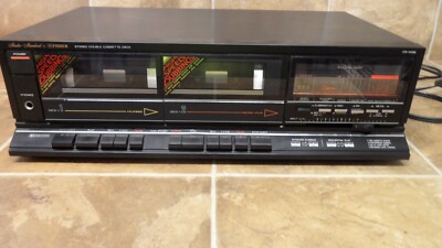 VINTAGE FISHER CR-W56 Stereo Double Cassette Deck - Powers On - Parts-image
