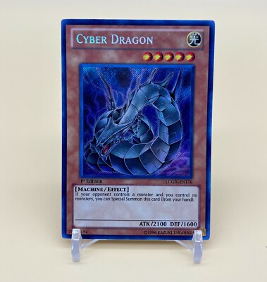 YUGIOH Cyber Dragon LCGX-EN176 SECRET RARE - 1st Edition - 1996-image
