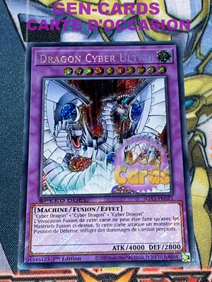 USED Yu Gi Oh DRAGON CYBER ULTIMATE SGX1-FRG21 SECRET CARD RARE-image