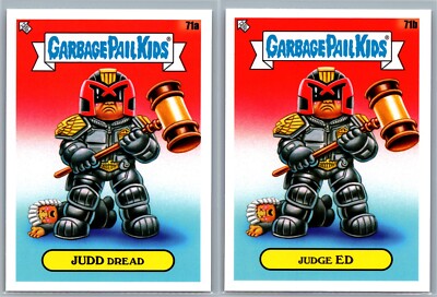 Judge Dredd Sylvester Stallone Garbage Pail Kids GPK Movie Spoof 2 Card Set-image