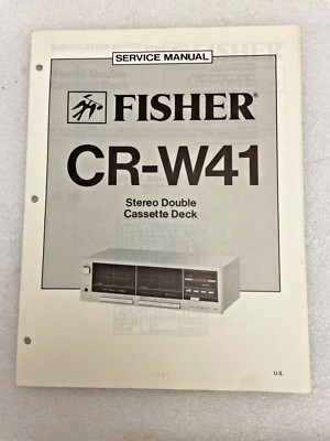 Vintage Original Fisher CR-W41 Stereo Double Cassette Deck Service Manual Repair-image