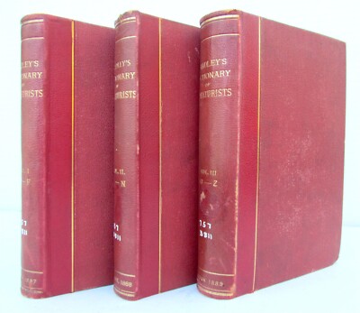 1887 BRADLEY'S DICTIONARY OF MINIATURISTS 3 volumes in English ANTIQUE-image