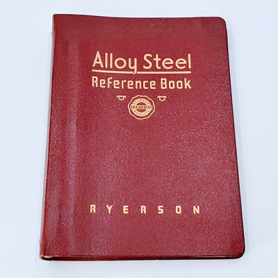 Ryerson Alloy Steel Reference Book 1951 Spiral Leather Bound 11 Sections. PO-image