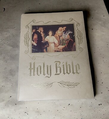 Vtg Holy Bible King James Version Heirloom Master Reference Edition 1988-image