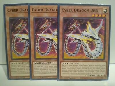 x3 Cyber Dragon Drei - SDCS-EN005 - Common 1st Edition NM-image