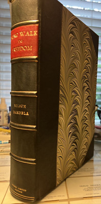SIGNED LIMITED Easton Press LONG WALK TO FREEDOM Nelson Mandela /Custom Bookcase-image