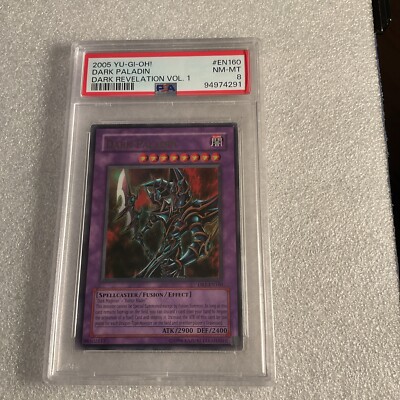 Yugioh PSA 8 MINT Dark Paladin DR1-EN160 Ultra Rare Dark Revelation Volume 1 😎-image