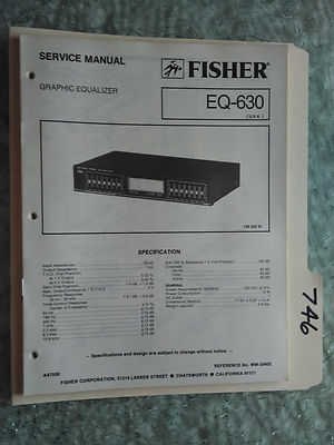 Fisher EQ-630 service manual original repair book stereo graphic equalizer eq-image