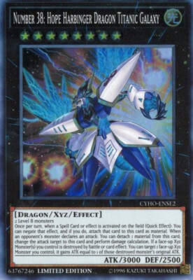 Yu-Gi-Oh! Number 38: Hope Harbinger Dragon Titanic Galaxy CYHO-ENSE2 Super x1-image