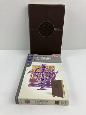 NRSV, Thinline Reference Bible, Leathersoft, Brown, Comfort Print With Box-image
