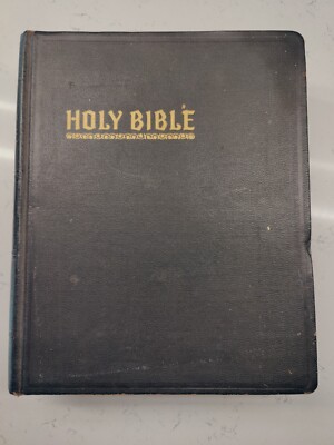 Holy Bible 1955 Hertel Blue Ribbon New Standard Reference Red Letter Edition-image