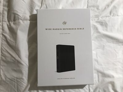 ESV Wide Margin Reference Bible (Black) (2014, Leather)-image
