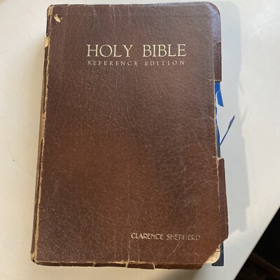 1976 KJV Giant Print Reference Bible 555BR Brown Imitation Leather-image