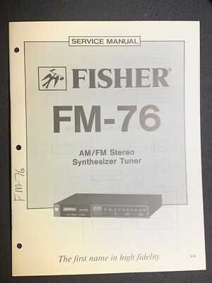 Fisher FM-76 Service AM/FM Stereo Synthesizer Tuner Original-image