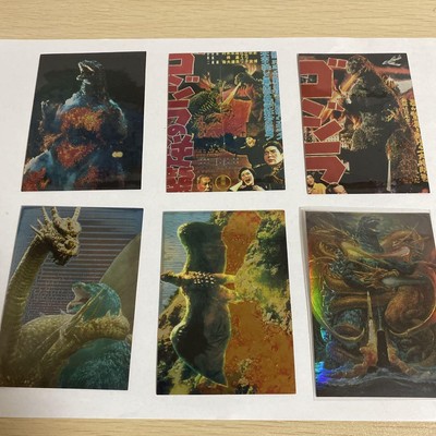 Godzilla 1996 Trading Card Set of 6 Amada Japan Kaiju Official Vintage-image