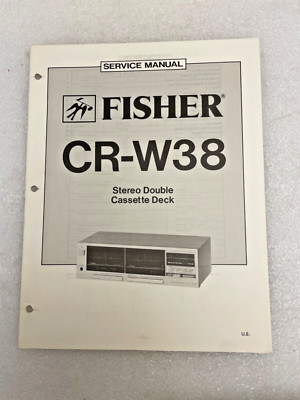 Vintage Original Fisher CR-W38 Stereo Double Cassette Deck Service Manual Repair-image