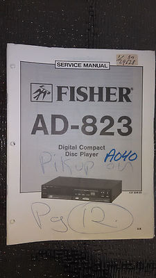 Fisher ad-823 service manual original repair book stereo cd player-image