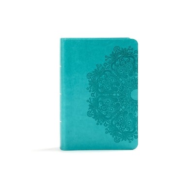 Holman Bible St KJV Large Print Compact Reference Bible, Teal Le (Leather Bound)-image