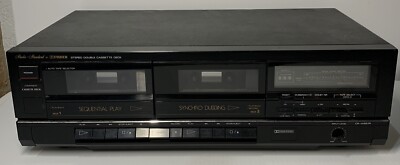Double Cassette Deck CR-W881R Fisher Stereo - Tested - Volume Dial Broken-image