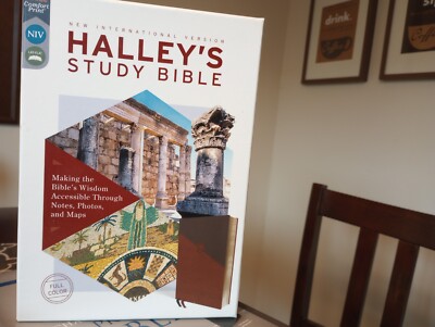 NIV Halley's Study Bible Red Letter Edition [Brown] by Henry H. Halley (2020,...-image