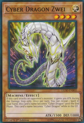 YUGIOH CARD CYBER DRAGON ZWEI LEDD-ENB02 1ST EDITION-image