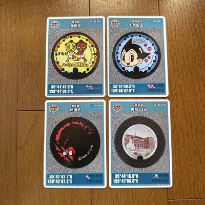 Godzilla Atom Manhole Card Set Tokyo 23 Wards Collection Used-image