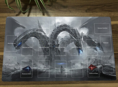 Ygomat CCG Playmat Cyber End Dragon TCG Trading Card Game Mat Zones Free Bag-image