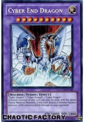 YUGIOH US PRINT LCGX-EN181 1st Edition Cyber End Dragon Secret Rare NM-image