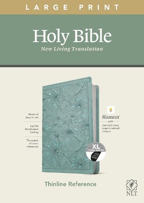 Tyndale House NLT Large Print Thinline Reference Bible, Filament (Leather Bound)-image