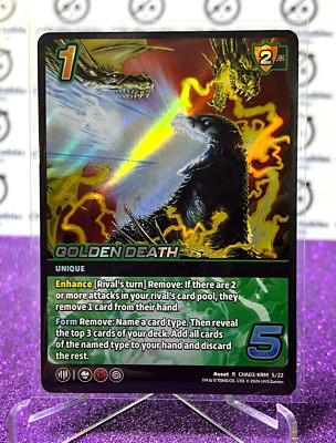 2024 UNIVERSUS GODZILLA GOLDEN DEATH # CHA03-KRM 5/22  FOIL GAME CARD-image