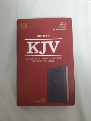 Holman KJV Large Print Thinline Bible Black Leather King James Version-image